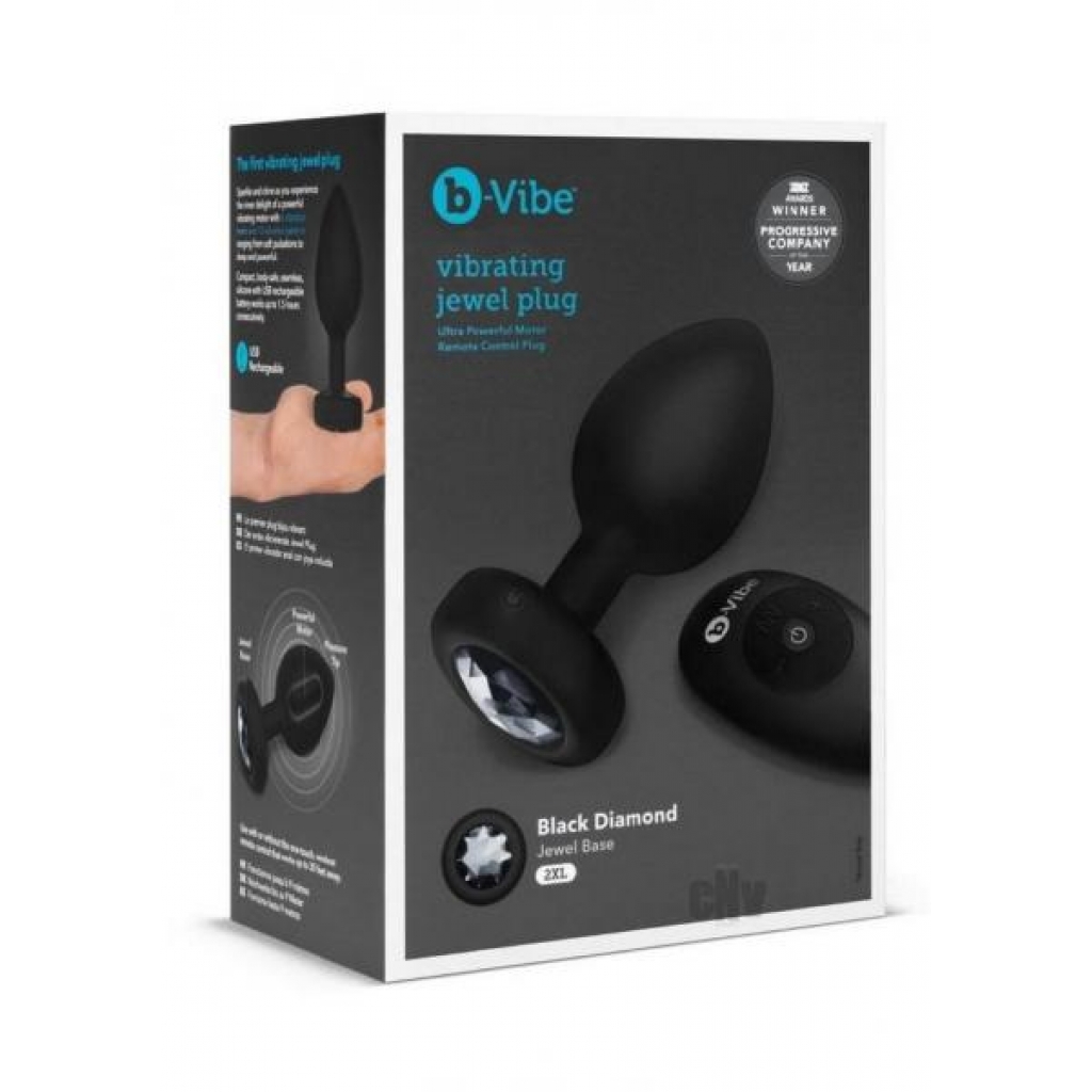 B Vibe Vibrate Jewel Plug Xxl Black - Cotr Inc