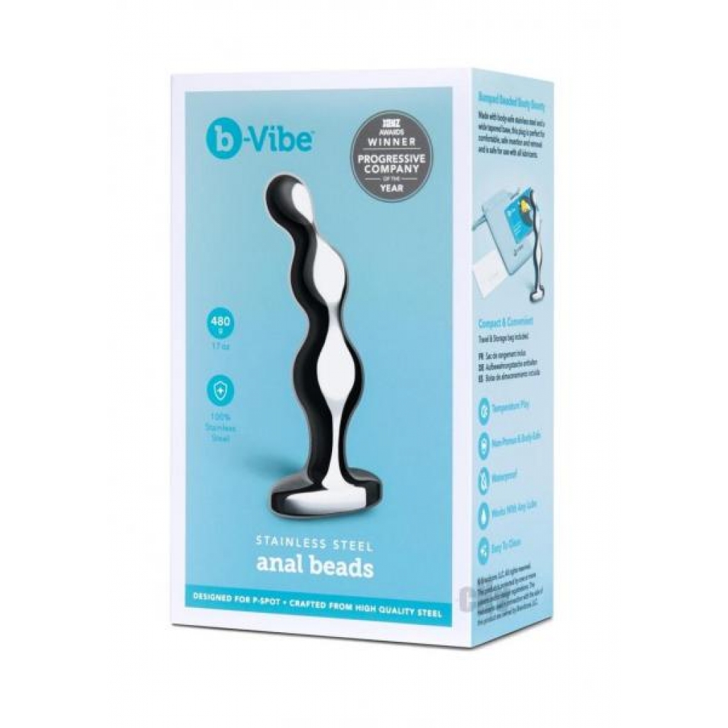 B Vibe Stainless Steel Anal Beads - For Ultimate Sensation