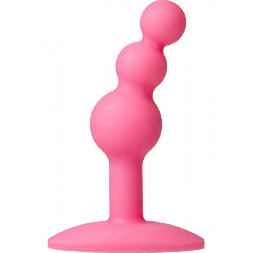 Platinum Silicone The Minis Bubble Butt Plug Pink Small - Doc Johnson