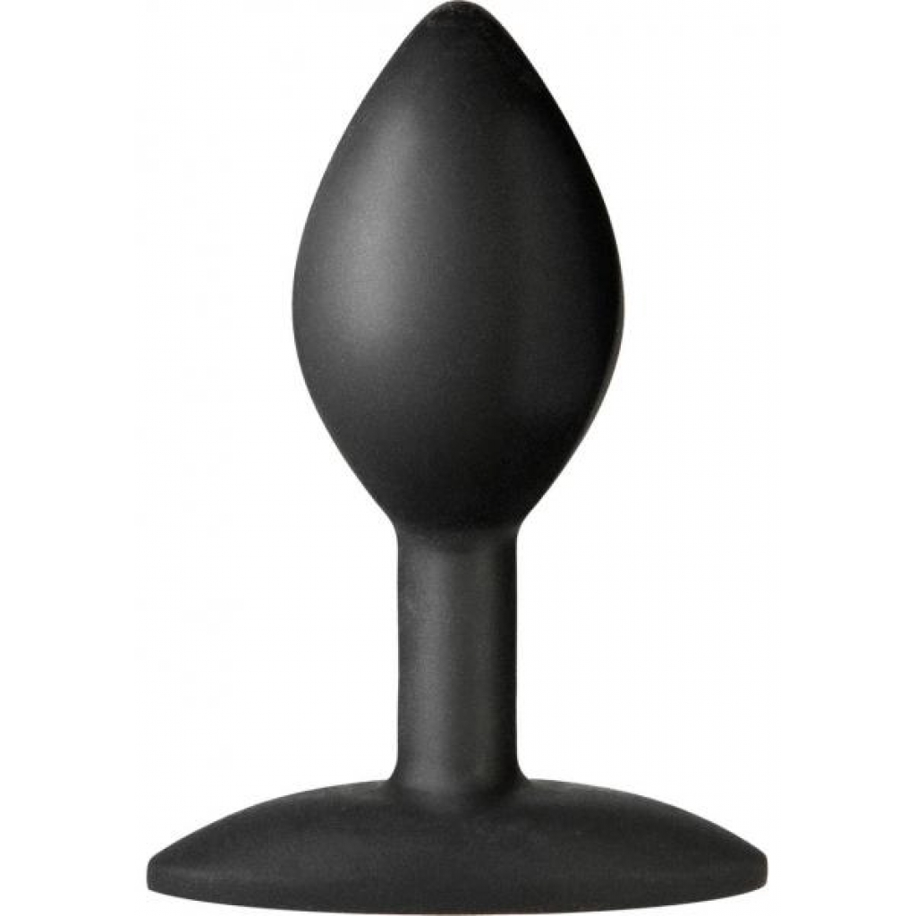 Platinum Silicone The Minis Spade Butt Plug Black Small - Doc Johnson