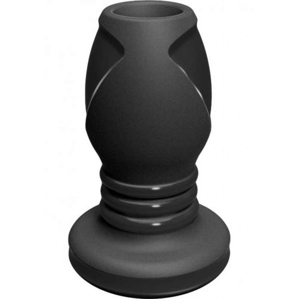 Platinum Silicone The Stretch Silicone Anal Plug Medium - Black - Doc Johnson