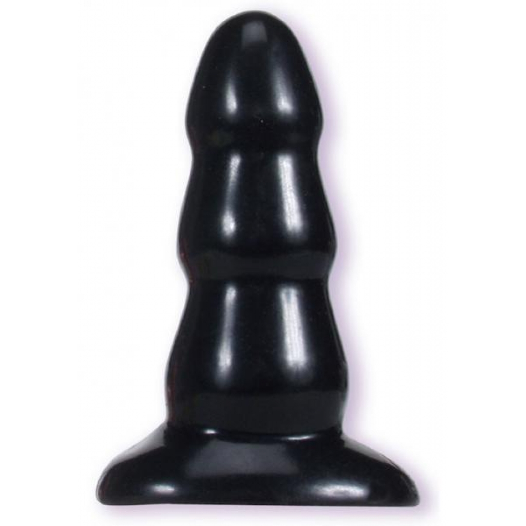 Triple Ripple Butt Plug Sil A Gel Large Black