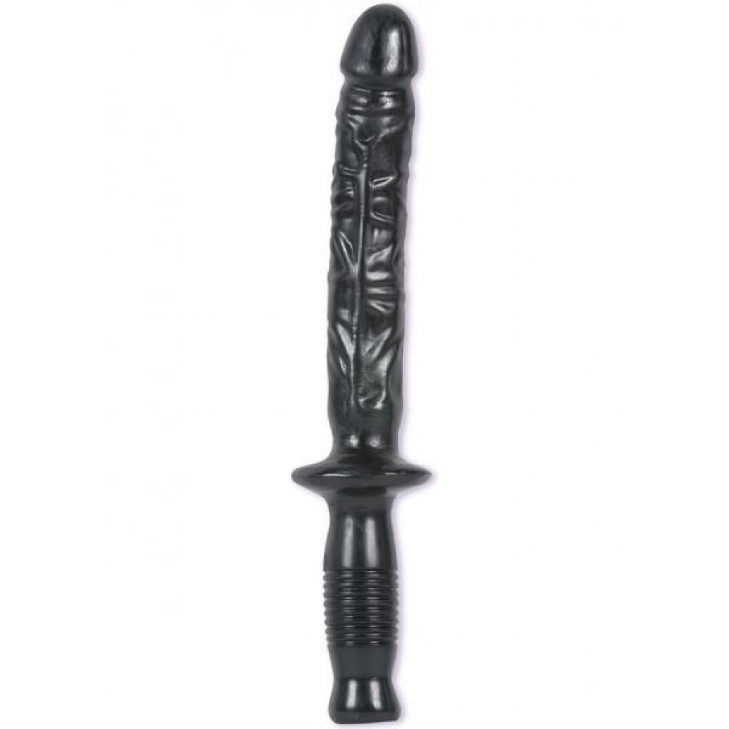 The Manhandler Black Dildo Baton Handle