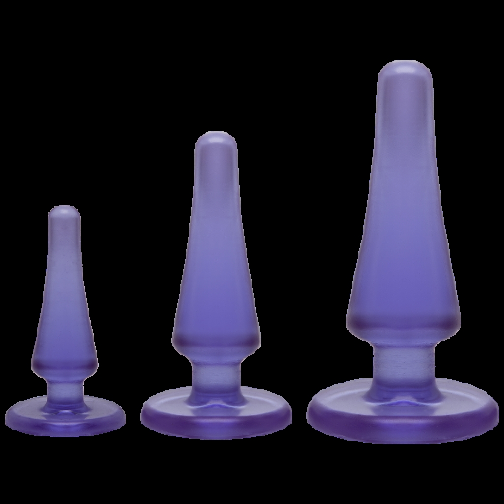 Crystal Jellies Anal Trainer Kit Purple - Doc Johnson