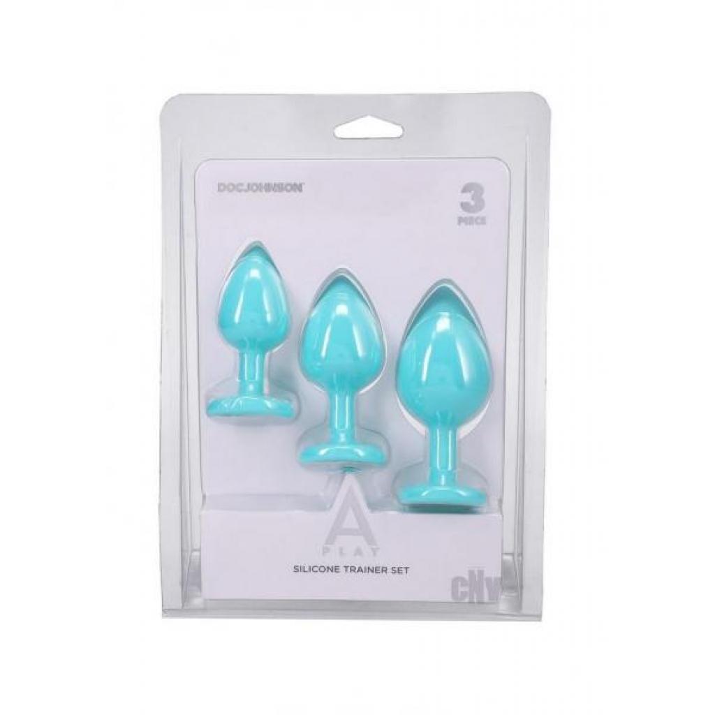 A Play Silicone Trainer Set Teal - Doc Johnson Enterprises