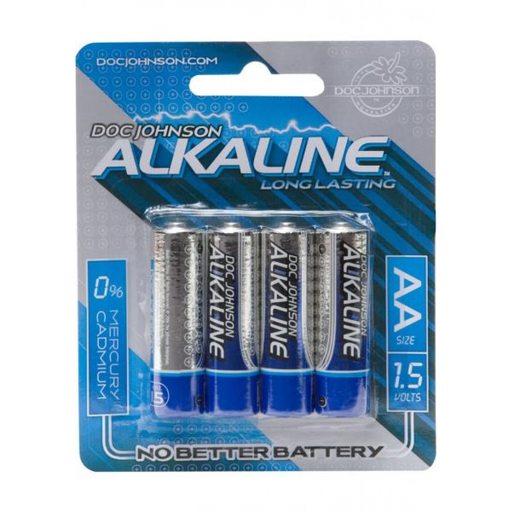 Doc Johnson Long Lasting AA Alkaline Batteries - 4 Pack