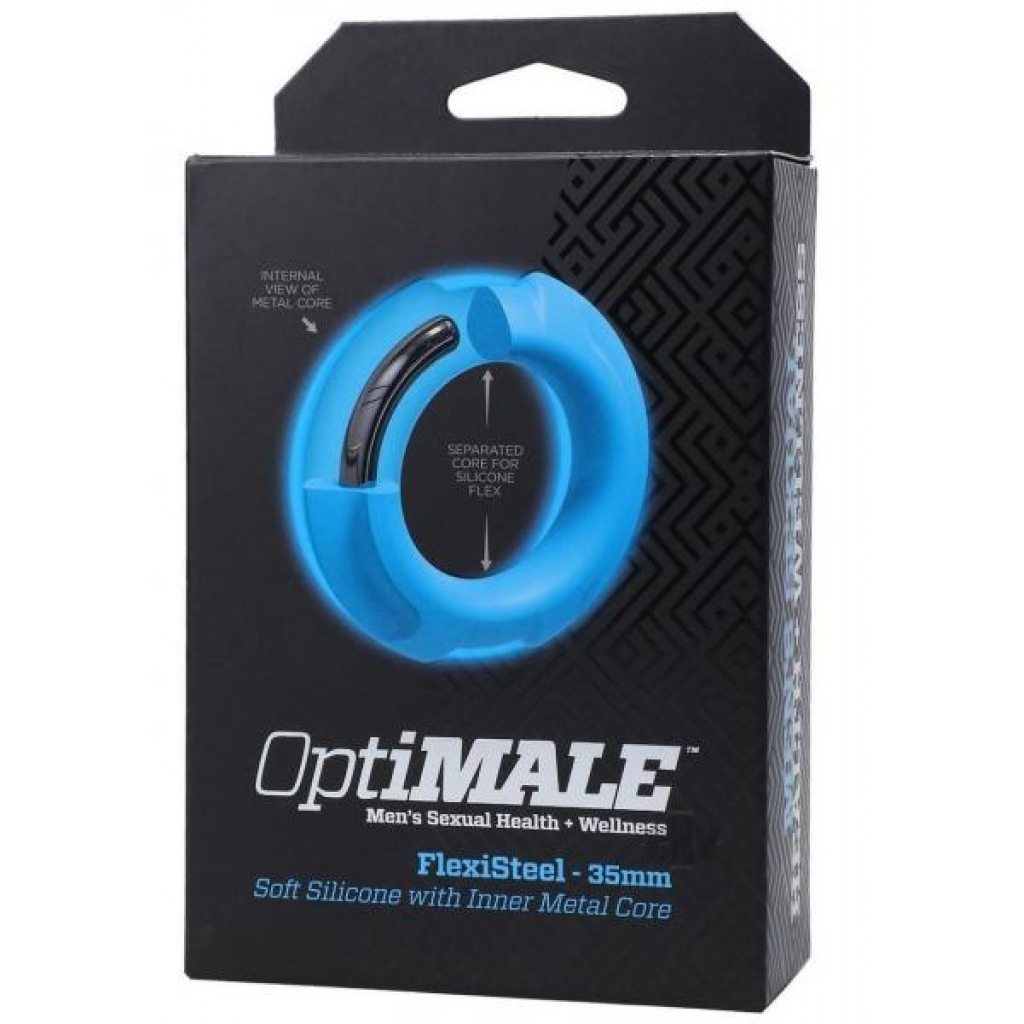 Optimale Flexisteel Cockring 35mm Blue - Doc Johnson Enterprises