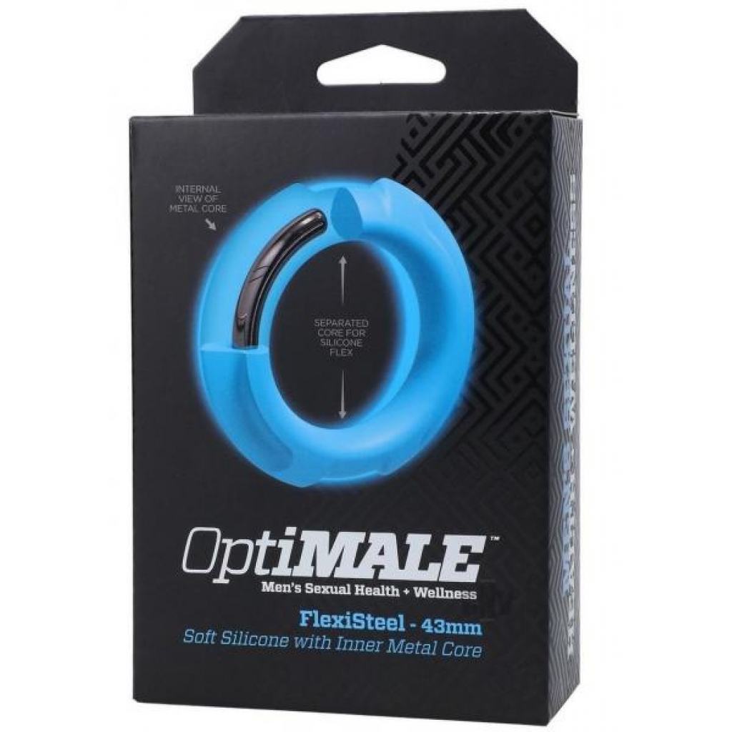 Optimale Flexisteel Cockring 43mm Blue - Doc Johnson Enterprises