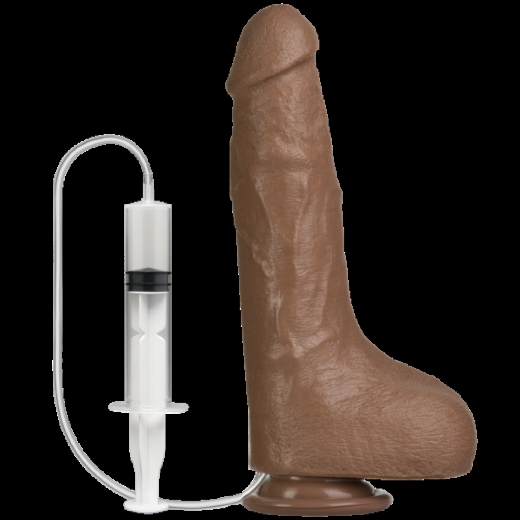 Squirting Realistic Cock Dildo - Brown