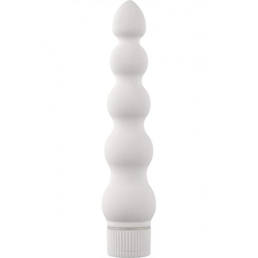 White Nights Ribbed Vibe Waterproof - 7 inches White