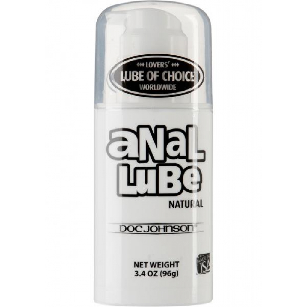 Anal Lube Natural Airless Pump - 3.4oz for Delicate Areas