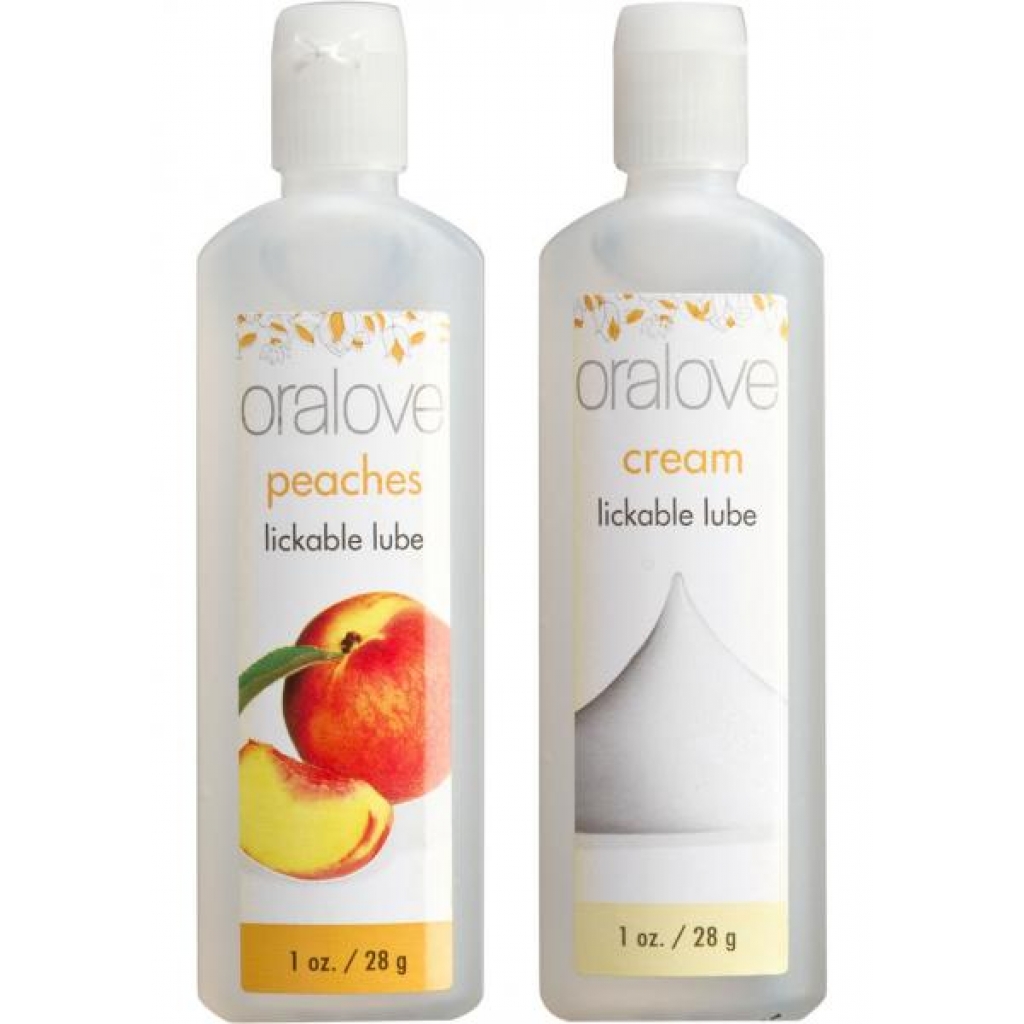 Oralove Delicious Duo Lickable Peaches And Cream Lubes