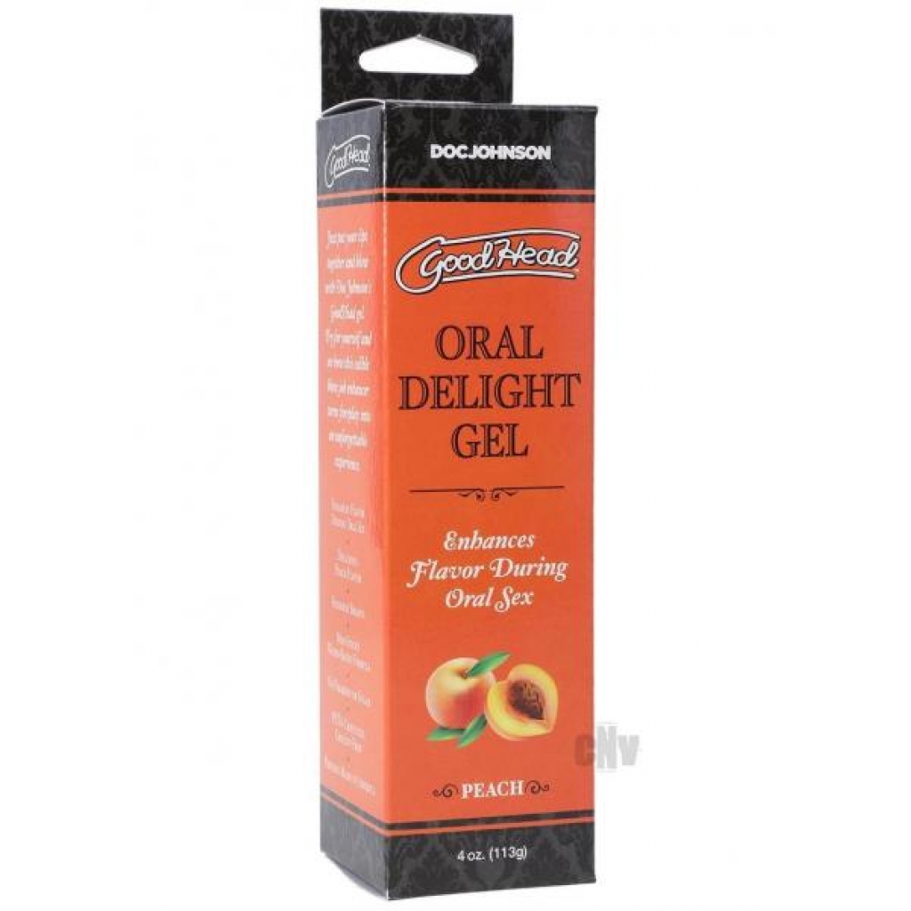 Goodhead Oral Delight Gel Peach 4oz - Doc Johnson Enterprises