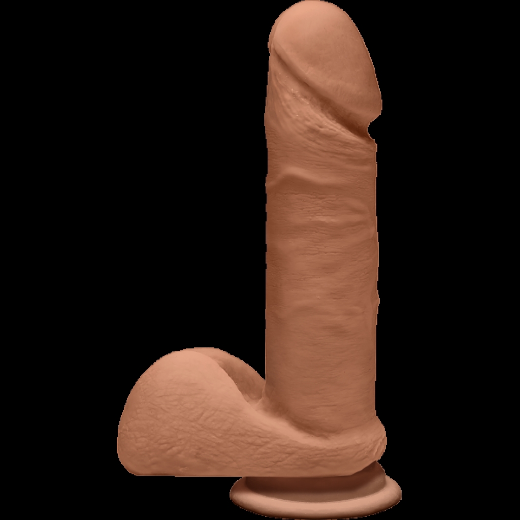 The D Perfect D - 7 inches with Balls - Caramel Tan Dildo