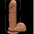 The D Perfect D - 7 inches with Balls - Caramel Tan Dildo