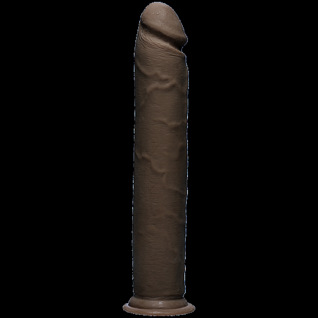 The D Realistic D 12 inches Chocolate Brown Dildo - Doc Johnson