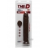 The D Realistic D 12 inches Chocolate Brown Dildo - Doc Johnson