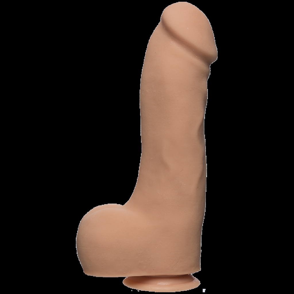 The D Master D 12 inches Dildo with Balls Ultraskyn Beige - Doc Johnson