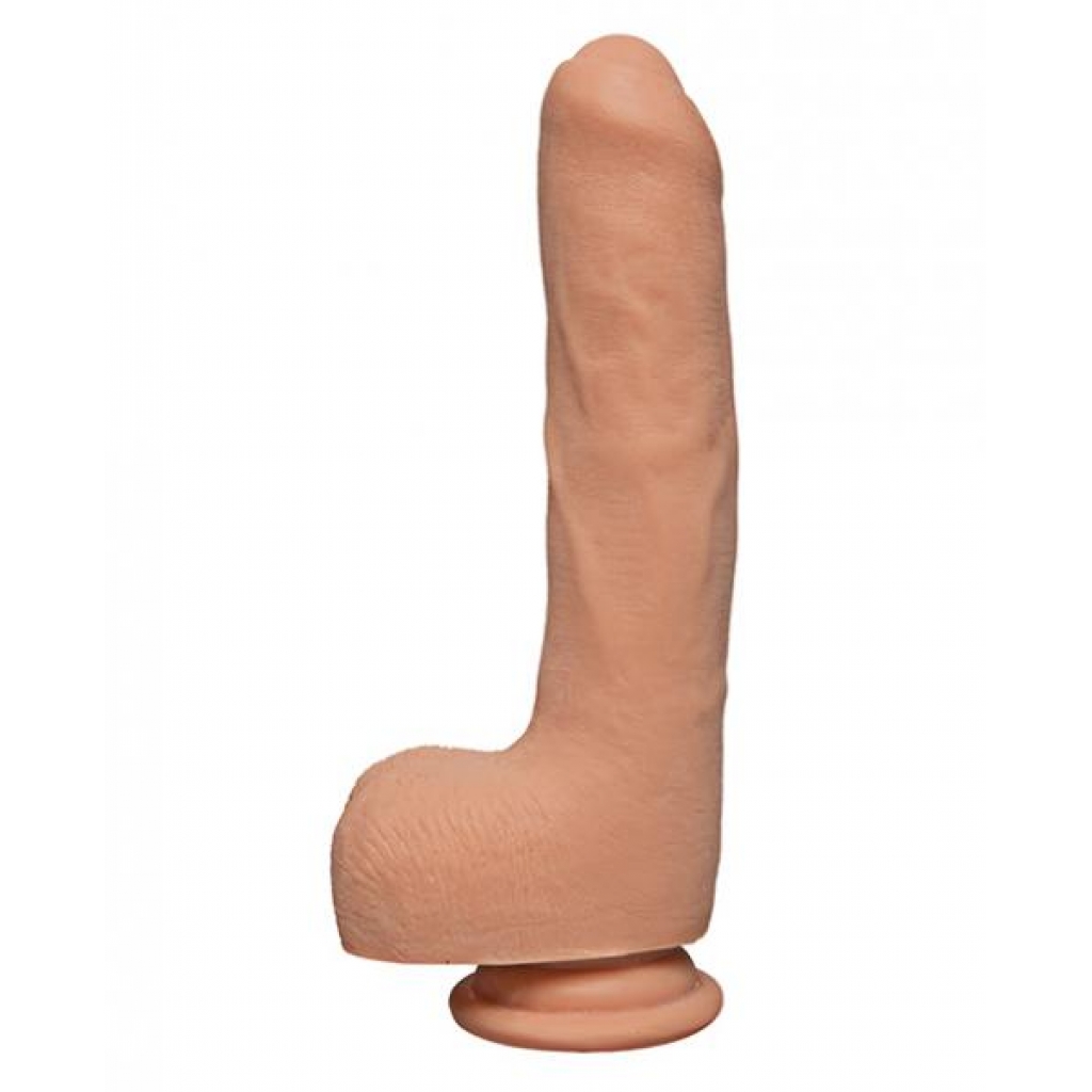 The D 9 inches Uncut D With Balls Ultraskyn Beige Dildo - Doc Johnson