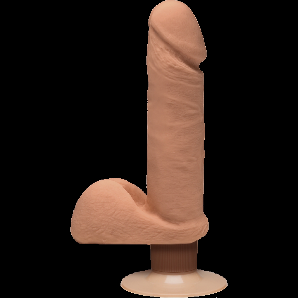 The Perfect D Vibrating Dildo - 7 inch Caramel Tan