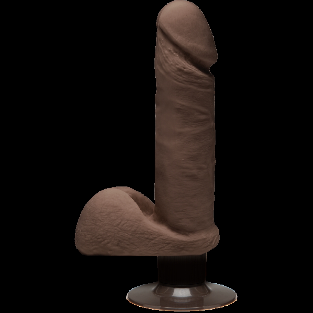 The D Perfect D Vibrating 7-Inch Dildo - Chocolate Brown