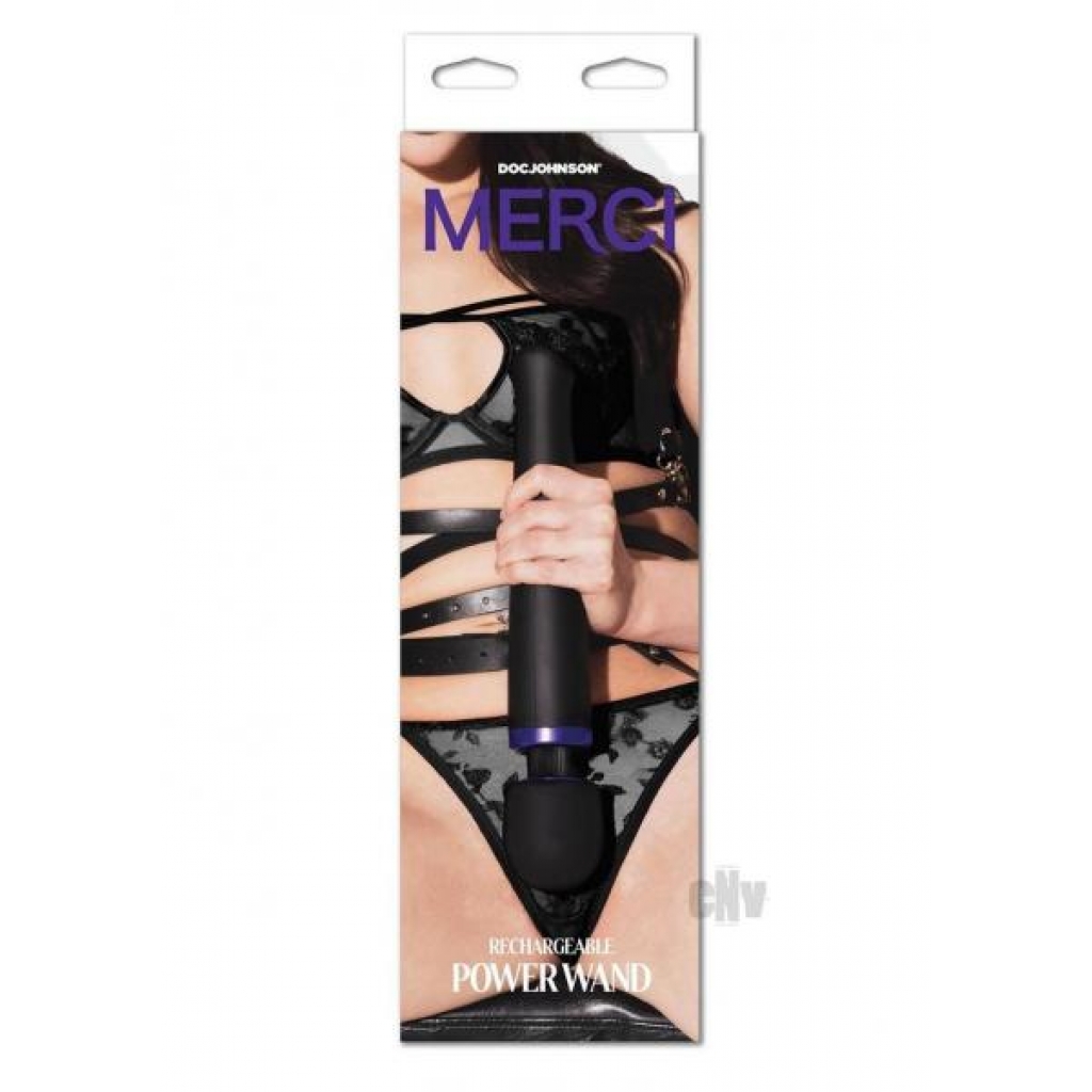 Merci Rechargeable Power Wand Black - Doc Johnson Enterprises