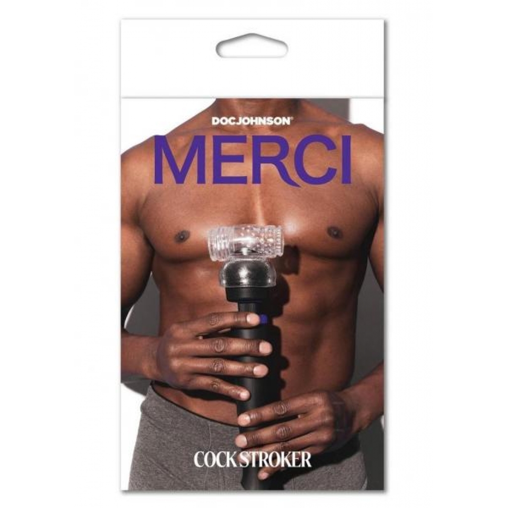 Merci Wand Attachment Cock Stroker Clear - Doc Johnson Enterprises