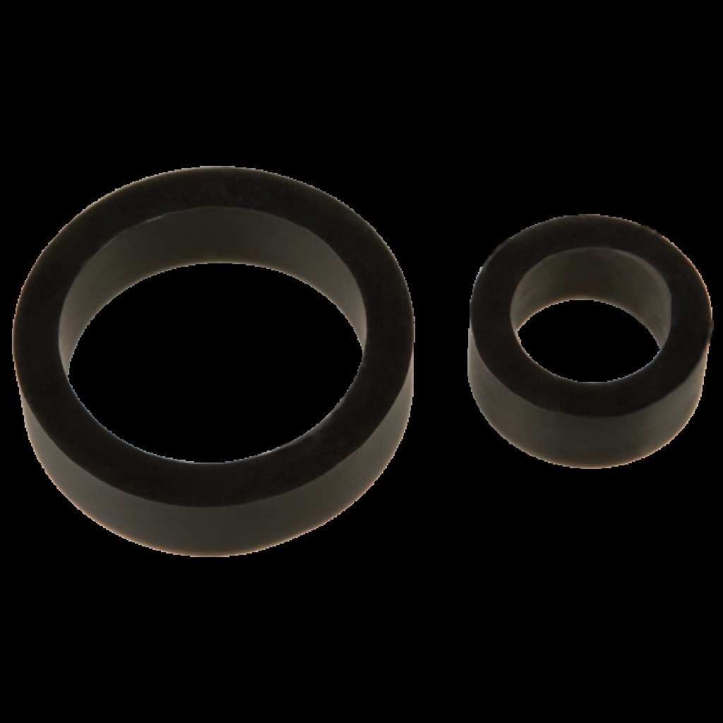 Titanmen Silicone C Rings Black 2 Pack - Doc Johnson