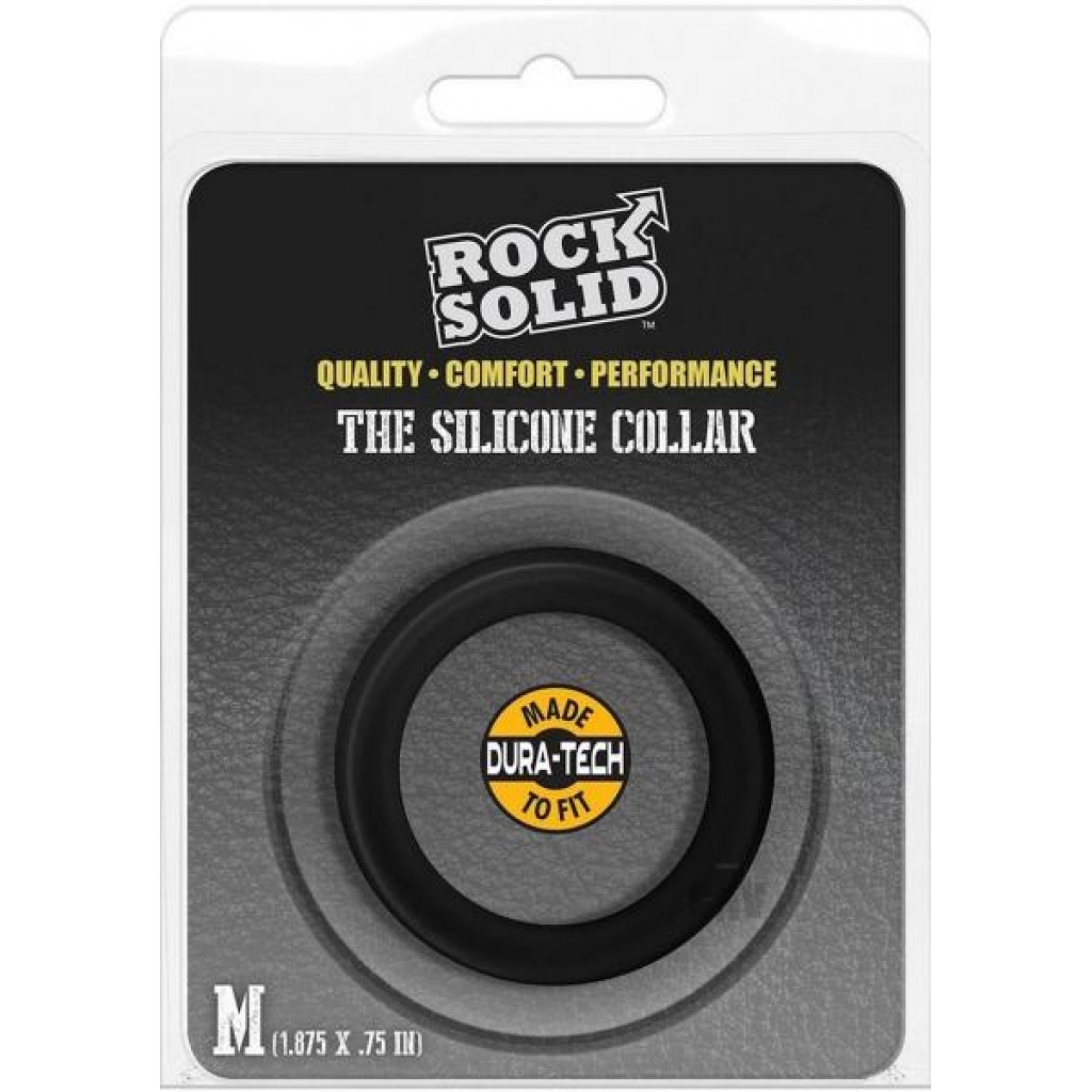 Rock Solid The Silicone Collar - Medium Black