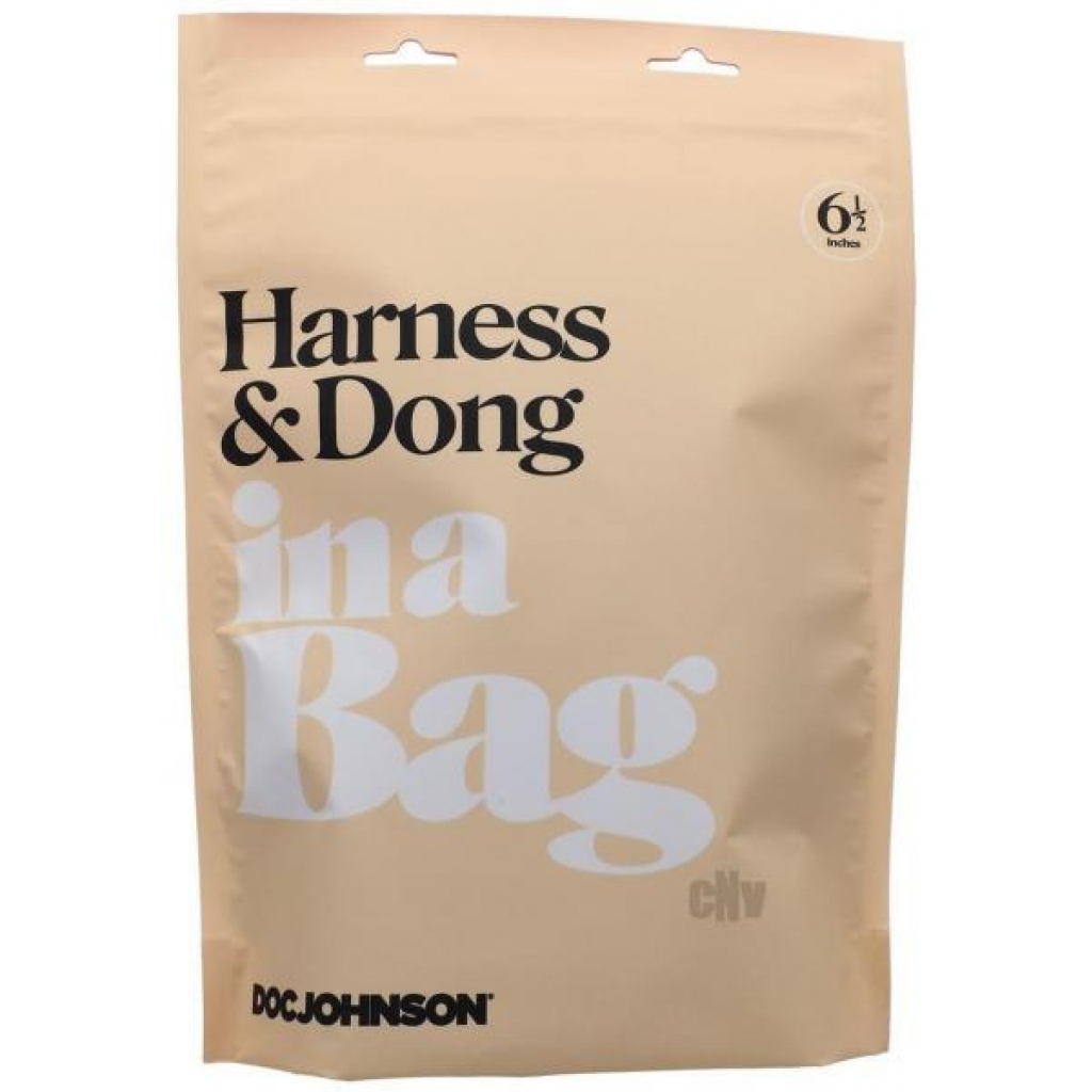 In A Bag Harness Dong Black - Doc Johnson Enterprises