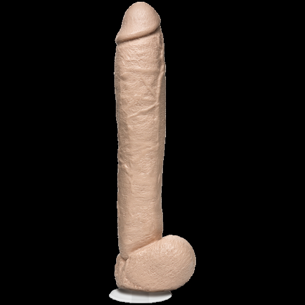 The Naturals 12-Inch Dong with Balls - Beige