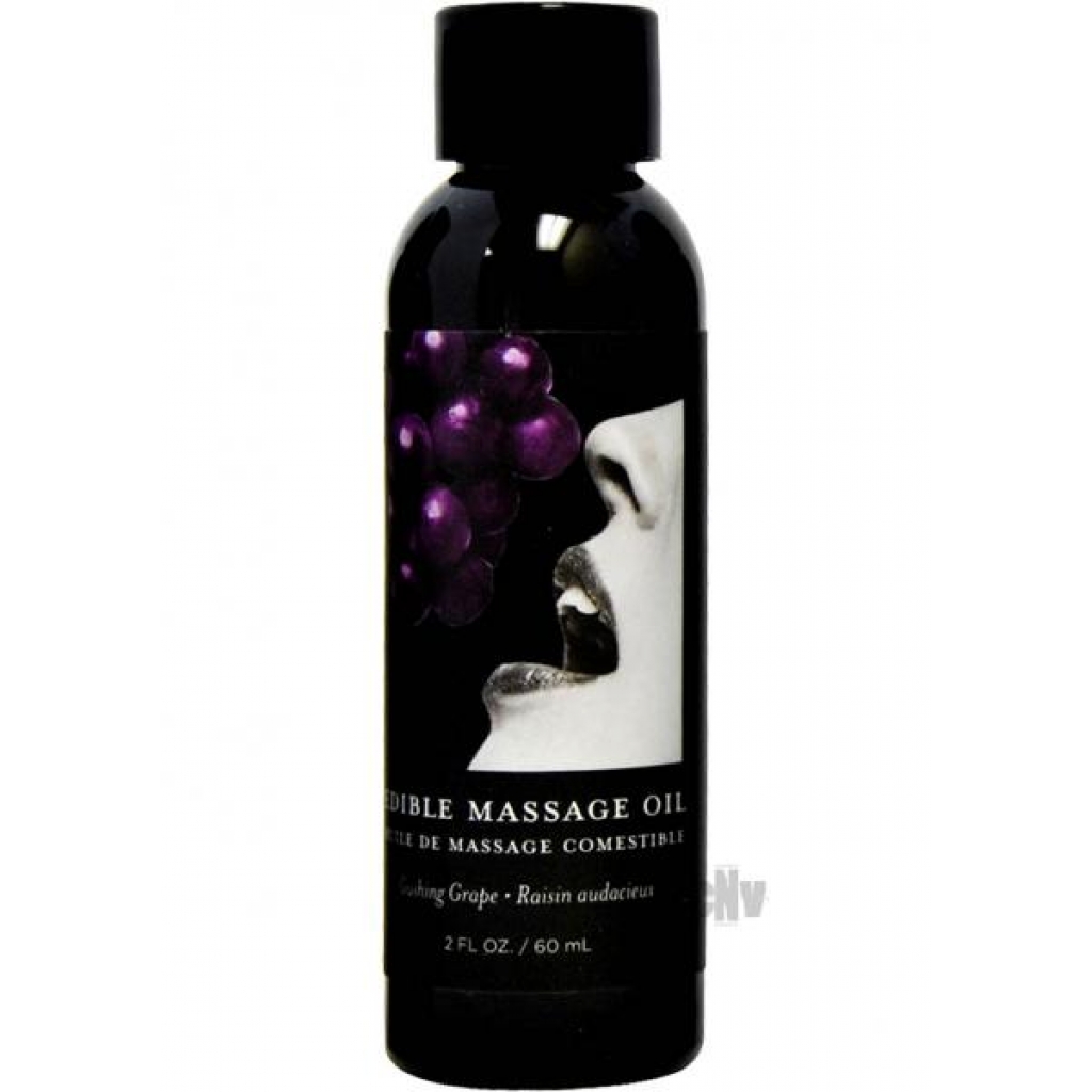 Earthly Body Edible Massage Oil Grape 2oz