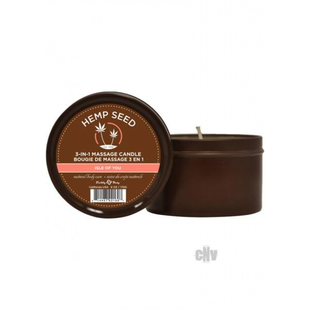 Earthly Body Round Massage Candle Isle Of You 6oz