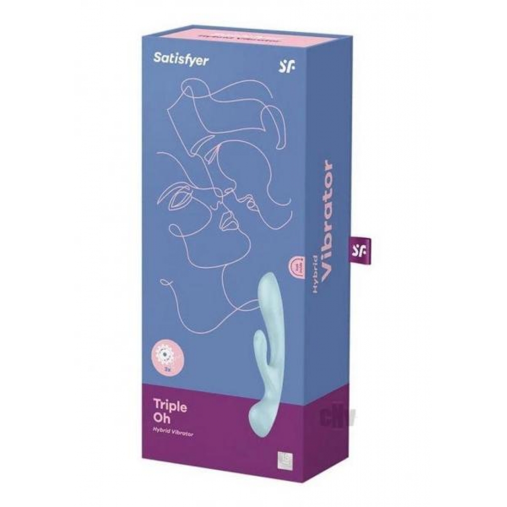 Satisfyer Triple Oh Light Blue - Eis Inc.