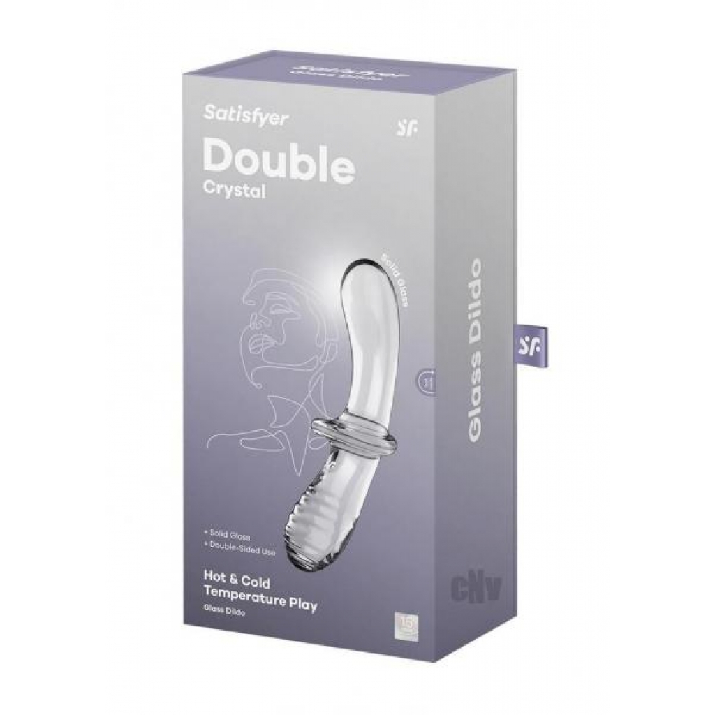 Satisfyer Double Crystal - Clear Glass Dildo