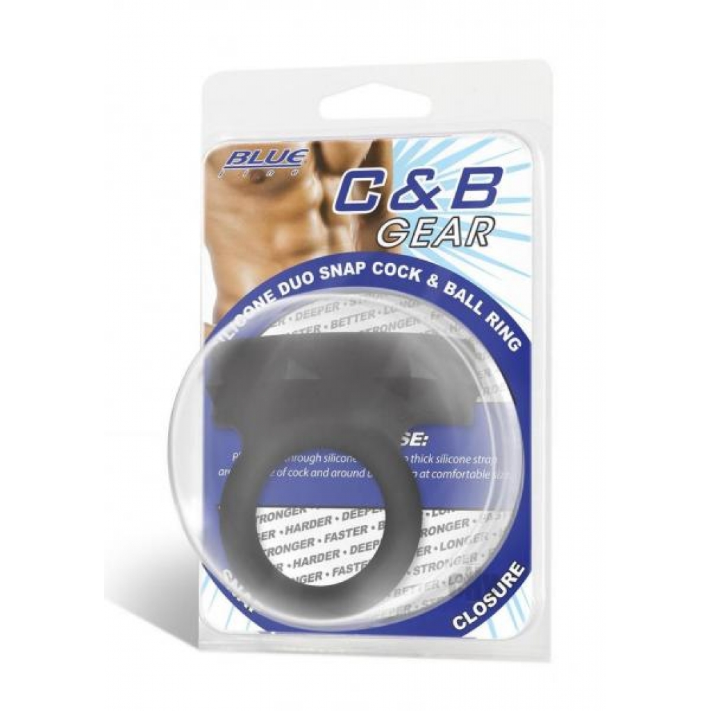 Blueline Duo Snap Cock Ball Ring - Hustler