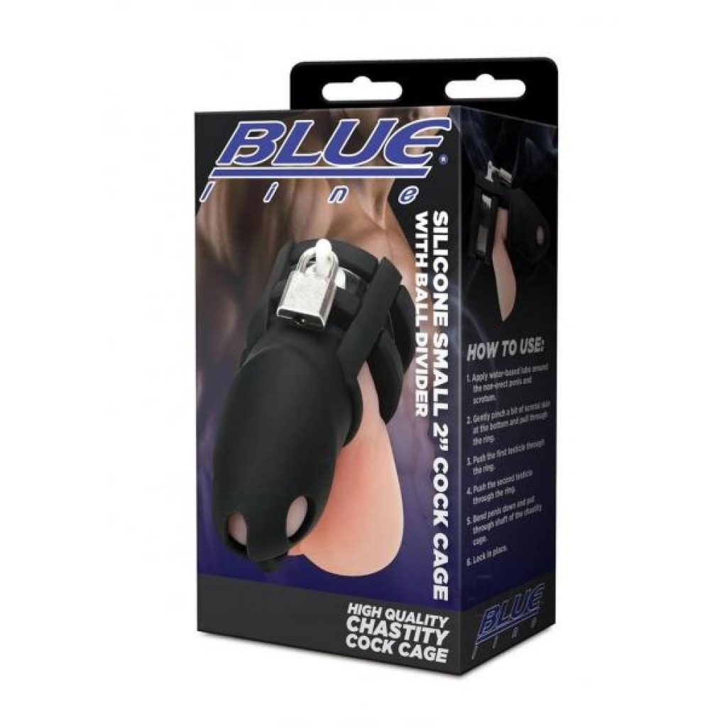 Blueline Cock Cage Ball Divider Blk - Hustler