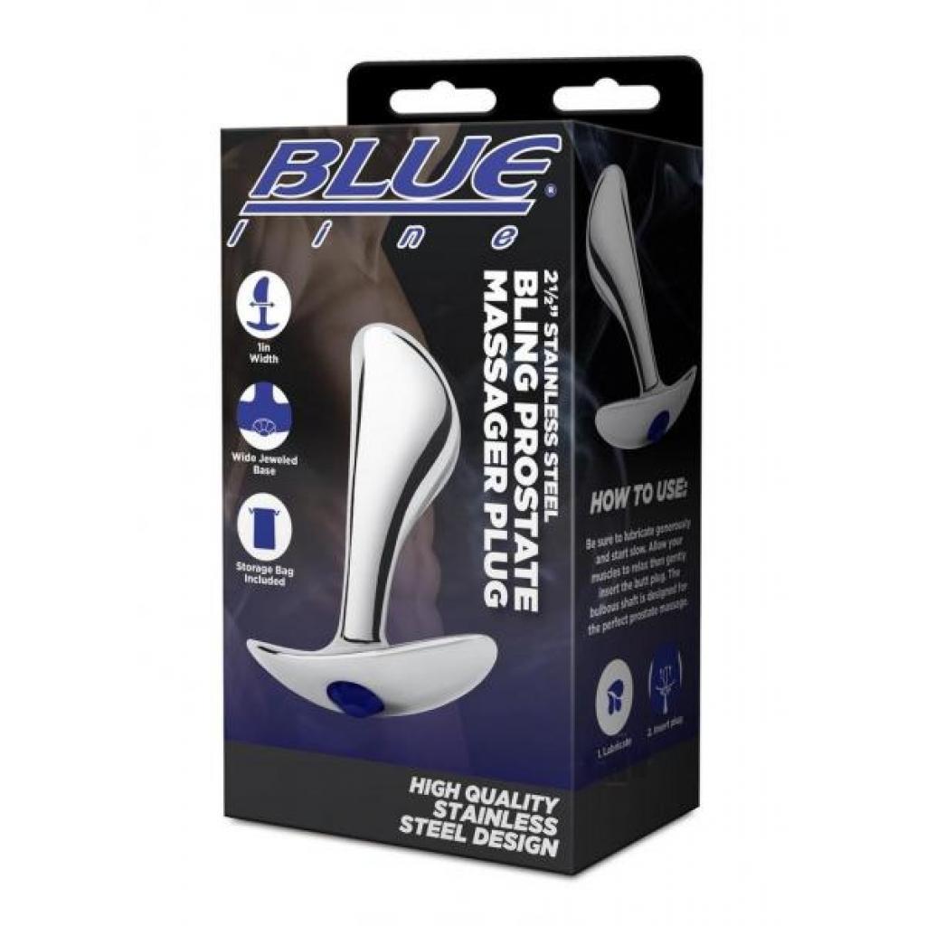 Blueline Steel Bling Prostate Plug 2.5 - Hustler