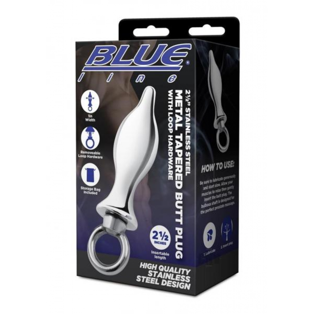 Blueline Steel Tapered Plug with Loop Handle - Ultimate Anal Pleasure