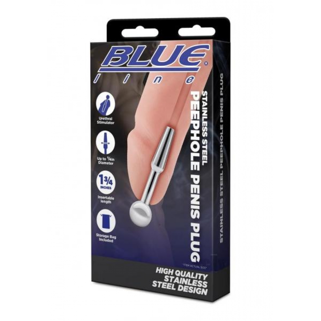 Blueline Stain Steel Peephole Penis Plug - Hustler