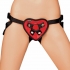 Lux Fetish Red Heart Strap-On Harness O/S