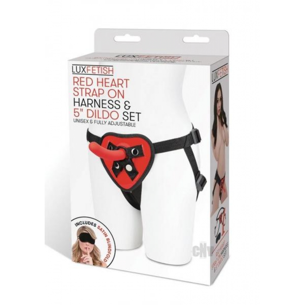 Lux F Red Heart Harness/dildo Set 5 - Hustler