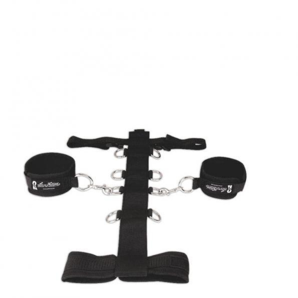 Lux Fetish Adjustable Neck and Wrist Restraint Set - 3 Pieces