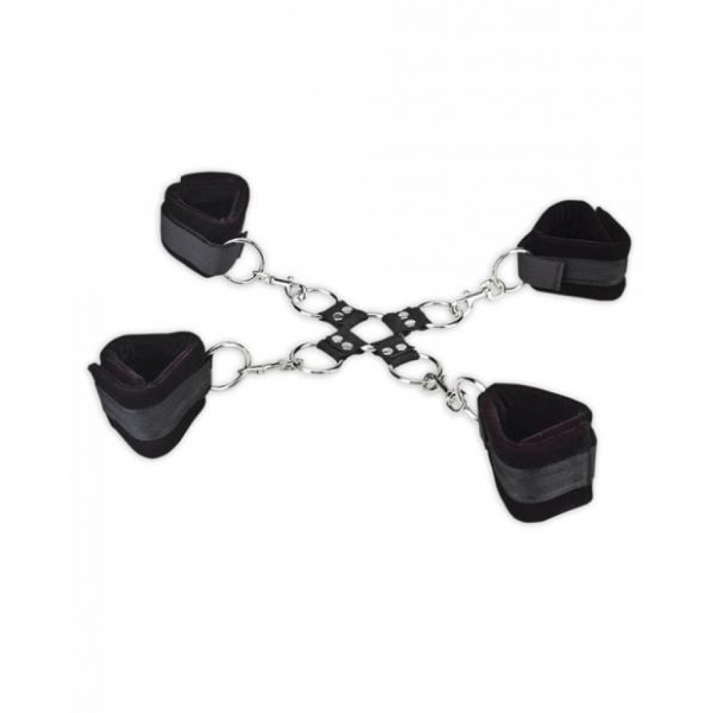 Lux Fetish 5-Piece Hogtie Set - Black