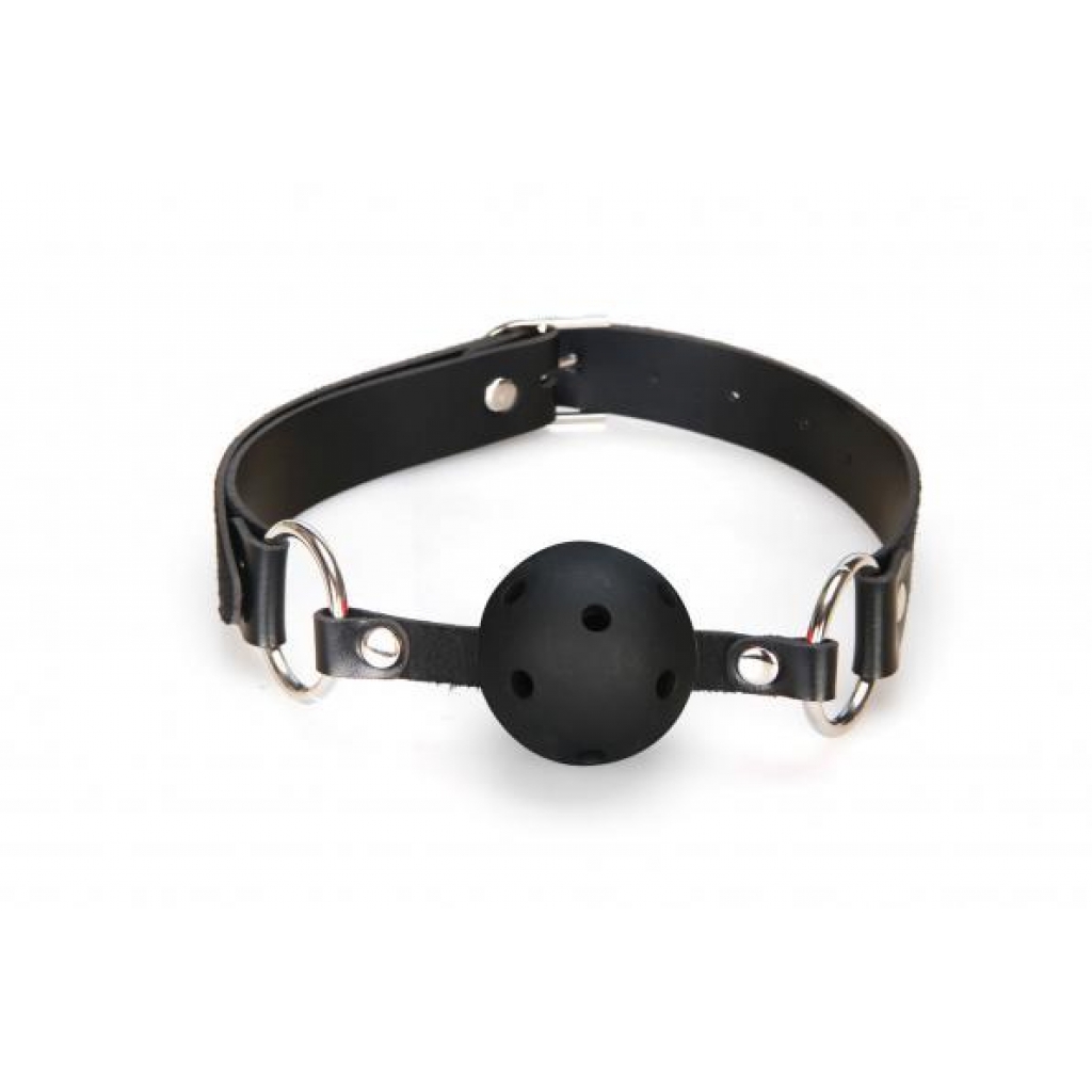 Lux Fetish Breathable Ball Gag Black - Electric Eel Inc