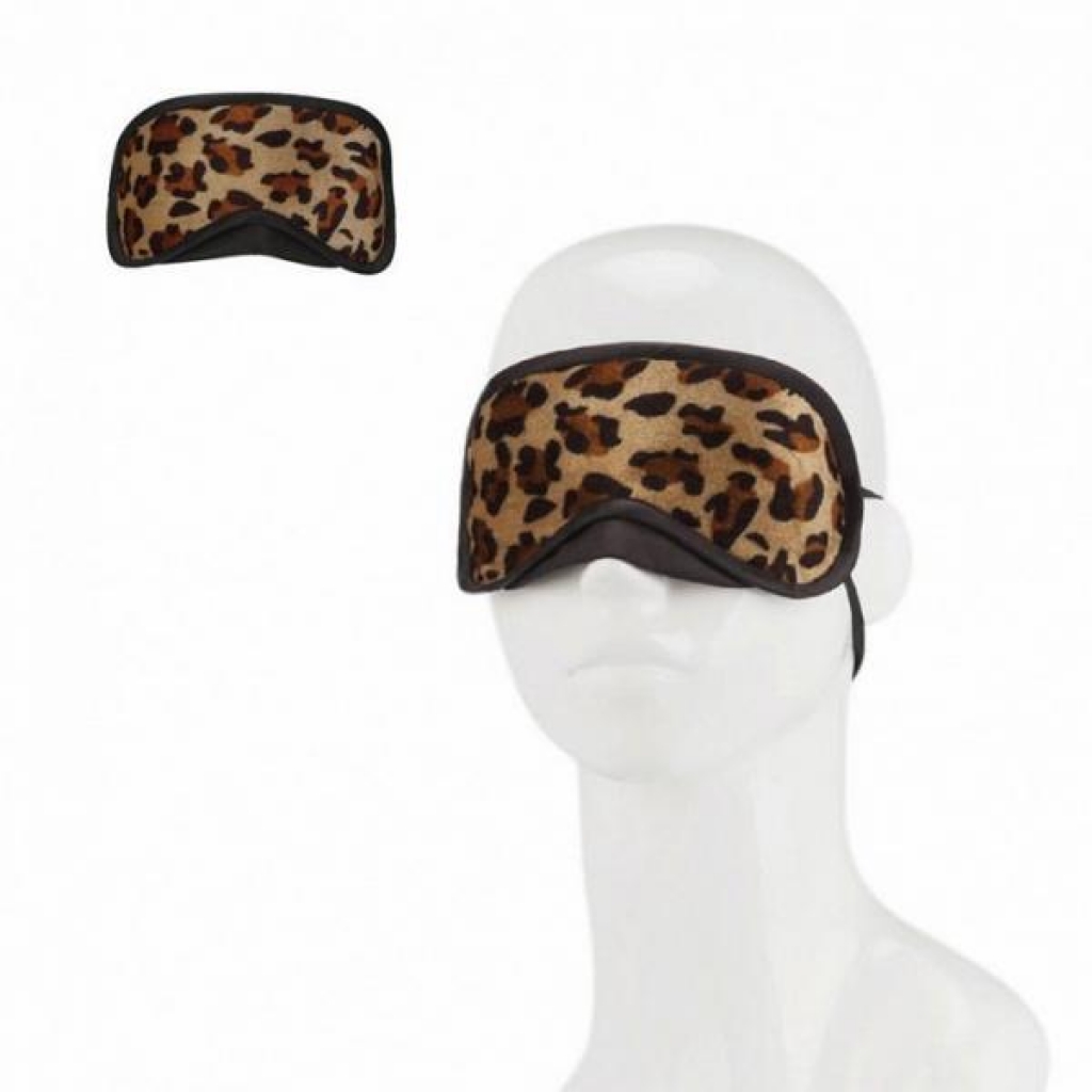 Lux Fetish Peek-A-Boo Love Mask Leopard O/S - Electric Eel Inc