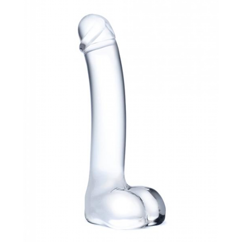 Glas 7 inches Realistic Curved Glass G-Spot Dildo Clear - Electric Eel, Inc.