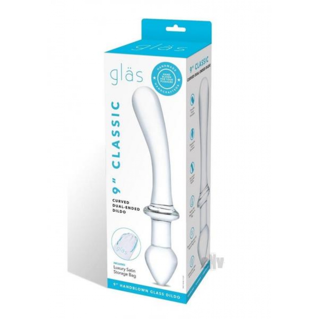 Classic Curved Dual-Ended Dildo with Clear Design