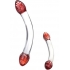 Red Head Double Dildo - Glas Toy