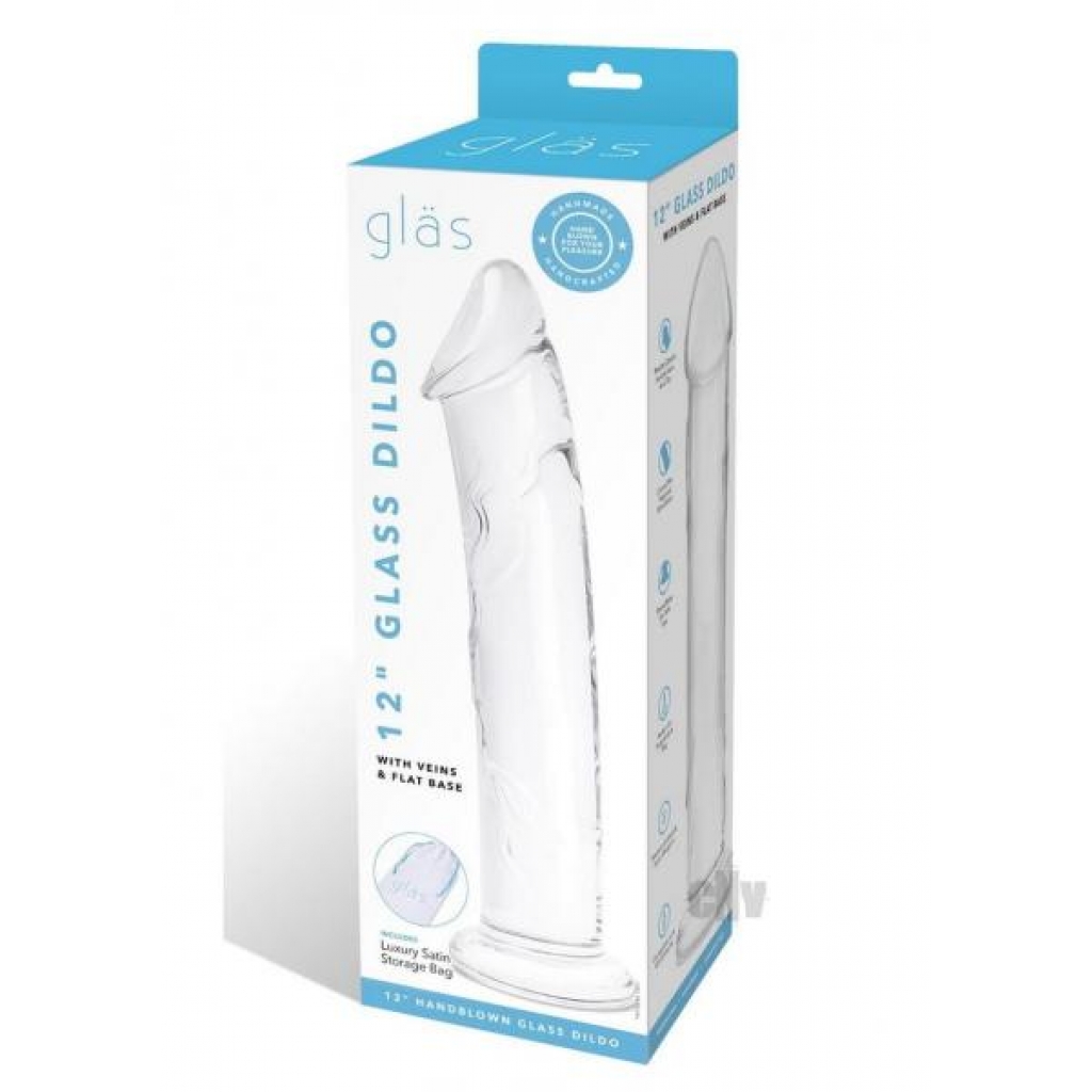 Dildo with Veins Flat Base - 12 inches of Pleasure